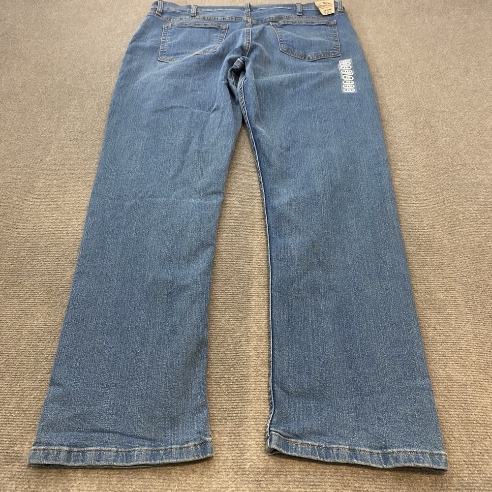 George Relaxed Fit Blue Denim Jeans Mens 38x32 Straight Leg Irregular Workwear